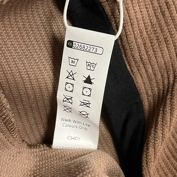 Halara High Waisted Back Zipper Split Hem 2-in-1 Corduroy Casual Skirt Brown M - Picture 5 of 10